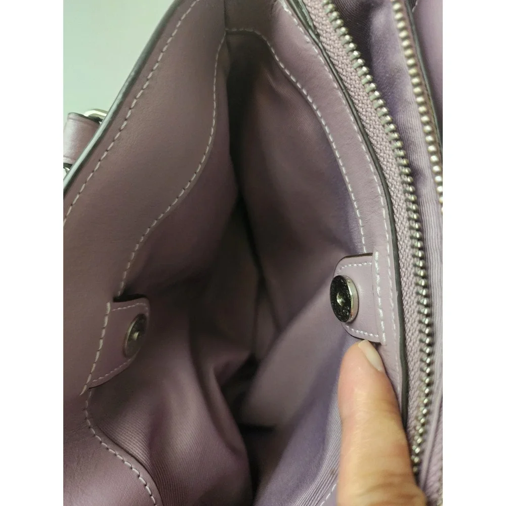 Coach F29484 Signature‎ Brown Khaki Mauve Satchel Crossbody Shoulder Bag Purse